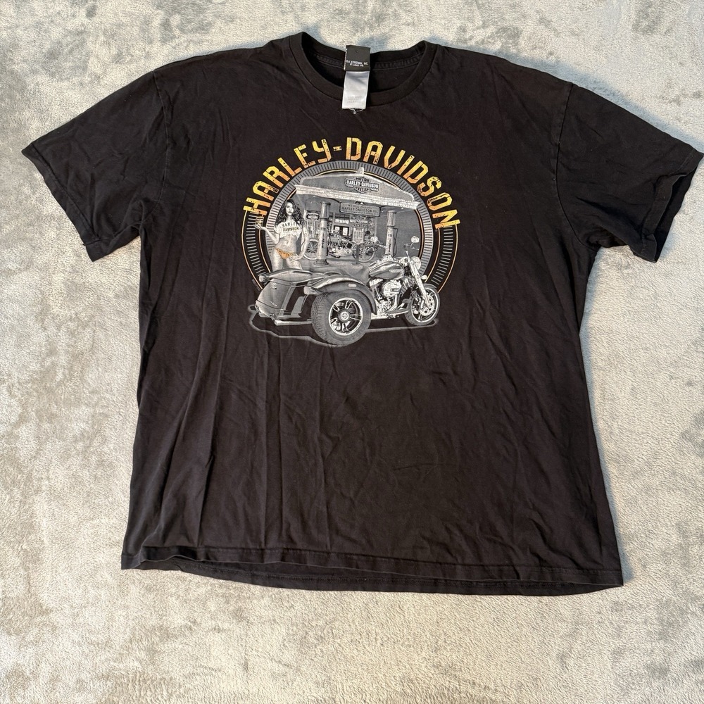 Harley Davidson T Shirt Mens 2XL Black Myrtle Beach South Carolina 2017 Graphic
